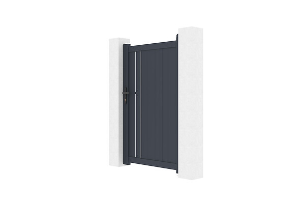 CASANOOV - Casanoov Portillon 1m GIONA H.160  cm aluminium gris - large