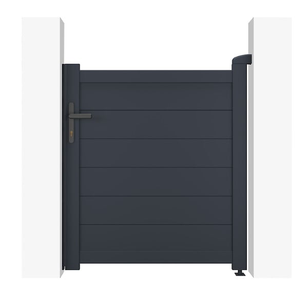 CASANOOV - Casanoov Portillon 1m EIGER H.115  cm aluminium gris - large