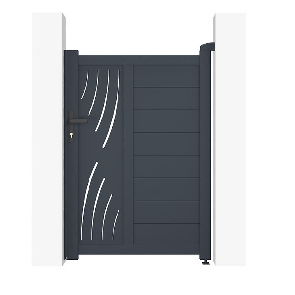 CASANOOV - Casanoov Portillon 1m VELETA H.140  cm aluminium gris - large
