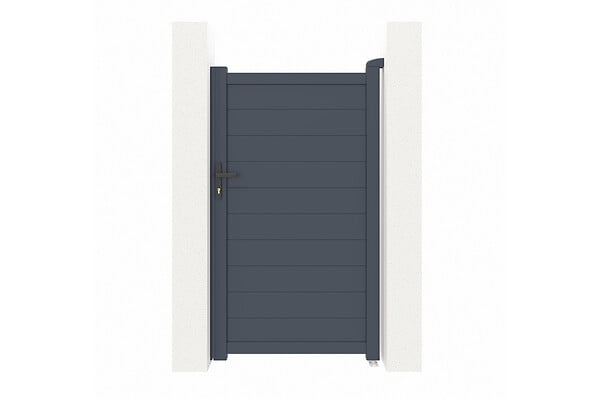 CASANOOV - Casanoov Portillon 1m EIGER H.180  cm aluminium gris - large