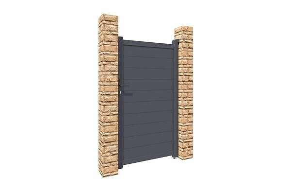 CASANOOV - Casanoov Portillon 1m EIGER H.180  cm aluminium gris - large