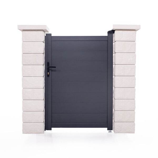 CASANOOV - Casanoov Portillon 1m EIGER H.140  cm aluminium gris - large