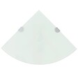 VIDAXL - vidaXL Étagère de coin avec supports chromés Douche chambre Verre Blanc 35x35 cm - vignette
