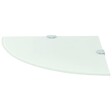 VIDAXL - vidaXL Étagère de coin avec supports chromés Douche chambre Verre Blanc 35x35 cm - vignette