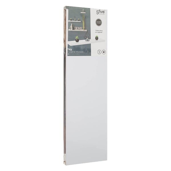 5 FIVE SIMPLY SMART - Étagère murale flottante coloris Blanc L 80 cm Fixations invisibles - large