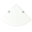 VIDAXL - vidaXL Étagère de coin avec supports chromés Verre Transparent 35 x 35 cm - vignette