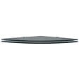 VIDAXL - vidaXL 2x Etagères d'Angle et Supports Chromés Etagère Murale Cuisine Salle de Bains Salon Maison Intérieur Durable Verre Noir 25x25 cm - vignette