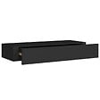 VIDAXL - vidaXL 2x Etagères à Tiroirs Murales Etagères Flottantes Suspendues Supports Muraux Salon Salle de Séjour Maison Intérieur Noir 60x23,5x10 cm MDF - vignette