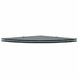 VIDAXL - vidaXL 2x Etagères d'Angle et Supports Chromés Etagère Murale Cuisine Salle de Bains Salon Maison Intérieur Durable Verre Noir 35x35 cm - vignette