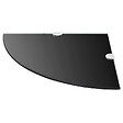 VIDAXL - vidaXL 2x Etagères d'Angle et Supports Chromés Etagère Murale Cuisine Salle de Bains Salon Maison Intérieur Durable Verre Noir 35x35 cm - vignette