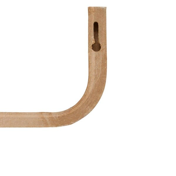 5 FIVE SIMPLY SMART - Étagère murale courbée en bois Blanc L 80 cm fixations invisibles - large