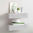 VIDAXL - vidaXL 2x Etagères à Tiroir Murales Armoires Flottantes Etagères Suspendues Supports Muraux Salon Salle de Séjour Gris Béton 40x23,5x10 cm MDF - vignette
