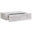 VIDAXL - vidaXL 2x Etagères à Tiroir Murales Armoires Flottantes Etagères Suspendues Supports Muraux Salon Salle de Séjour Gris Béton 40x23,5x10 cm MDF - vignette