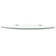VIDAXL - vidaXL 2x Etagères d'Angle et Supports Chromés Etagère Murale Cuisine Salle de Bains Salon Maison Intérieur Verre Transparent 25x25 cm - vignette