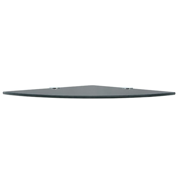 VIDAXL - vidaXL Étagère de coin avec supports chromés Verre salle de bain Noir 35 x 35 cm - large