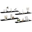 VIDAXL - vidaXL 4x Etagères Murales Etagères Suspendues Etagères Flottantes Salon Salle de Séjour Chambre à Coucher Maison Intérieur Noir 80x9x3 cm - vignette