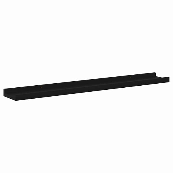 VIDAXL - vidaXL 4x Etagères Murales Etagères Suspendues Etagères Flottantes Salon Salle de Séjour Chambre à Coucher Maison Intérieur Noir 80x9x3 cm - large