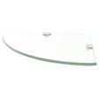 VIDAXL - vidaXL Étagère de coin avec supports chromés Verre Transparent 25 x 25 cm - vignette