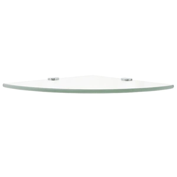 VIDAXL - vidaXL Étagère de coin avec supports chromés Verre Transparent 25 x 25 cm - large