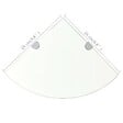 VIDAXL - vidaXL Étagère de coin avec supports chromés Verre Transparent 25 x 25 cm - vignette