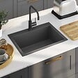 VIDAXL - vidaXL Évier de cuisine fait main Noir Acier inoxydable - vignette