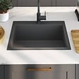 VIDAXL - vidaXL Évier de cuisine fait main Noir Acier inoxydable - vignette