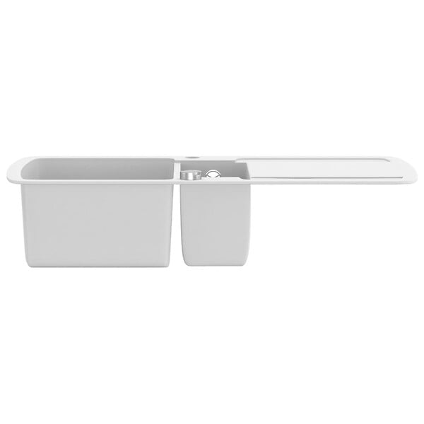 VIDAXL - vidaXL Évier de cuisine Granit Double lavabo Blanc - large