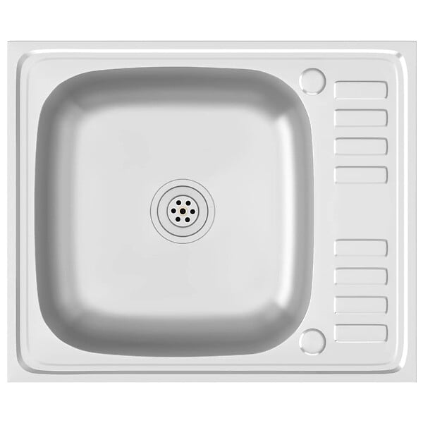 VIDAXL - vidaXL Évier de cuisine et égouttoir argenté 600x500x155 mm inox - large
