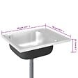 VIDAXL - vidaXL Évier de cuisine et égouttoir argenté 600x500x155 mm inox - vignette