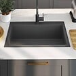 VIDAXL - vidaXL Évier de cuisine fait main Noir Acier inoxydable - vignette