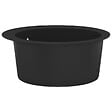 VIDAXL - vidaXL Évier de cuisine en granit Bac unique Rond Noir - vignette
