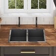 VIDAXL - vidaXL Évier de cuisine fait à la main Noir Acier inoxydable - vignette