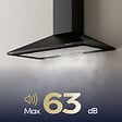CIARRA - Hotte Aspirante hotte murale 90cm 370 m3/h 201BK90 - vignette
