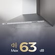 CIARRA - Hotte Aspirante murale 60cm 404m³/h 3 Vitesses 201SS60 - vignette