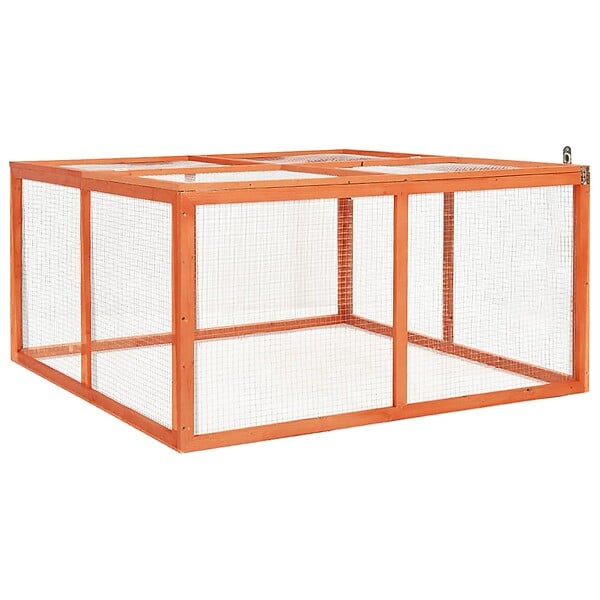 VIDAXL - vidaXL Clapier 124x120x60 cm Bois de sapin massif - large