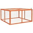 VIDAXL - vidaXL Clapier 124x120x60 cm Bois de sapin massif - vignette