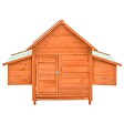 VIDAXL - vidaXL Poulailler 150x96x110 cm Bois de sapin massif - vignette