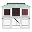 VIDAXL - vidaXL Cage double pour animaux Marron Bois - vignette