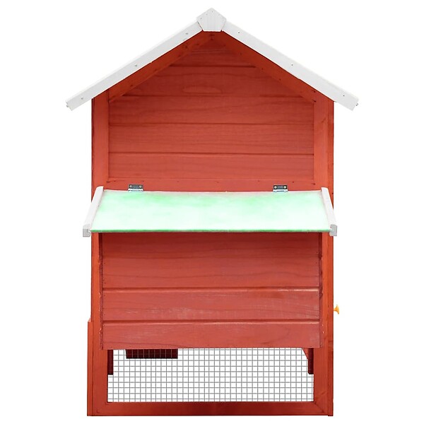 VIDAXL - vidaXL Poulailler Rouge 170x81x110 cm Bois de pin massif et sapin - large