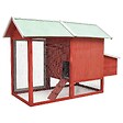 VIDAXL - vidaXL Poulailler Rouge 170x81x110 cm Bois de pin massif et sapin - vignette