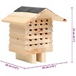 VIDAXL - vidaXL Hôtel d'abeilles Bois de sapin massif 22x20x20 cm - vignette