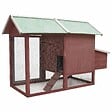 VIDAXL - vidaXL Poulailler Moka 170x81x110 cm Bois de pin massif et sapin - vignette