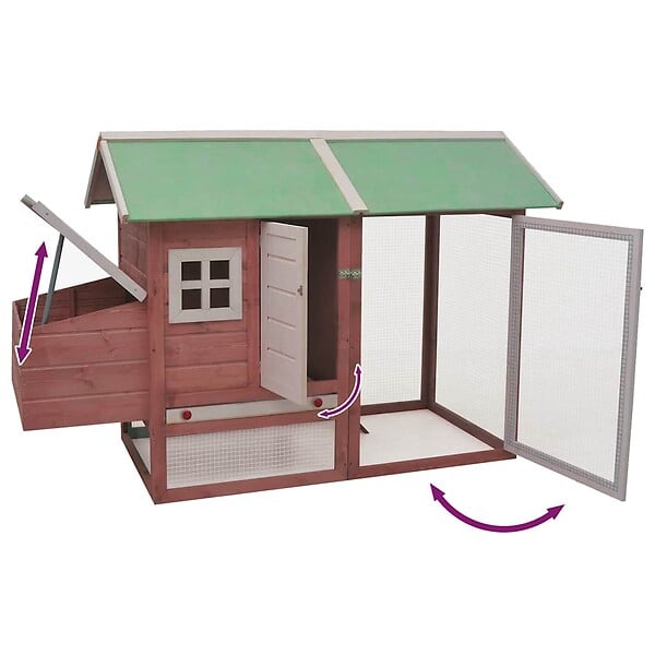 VIDAXL - vidaXL Poulailler Moka 170x81x110 cm Bois de pin massif et sapin - large