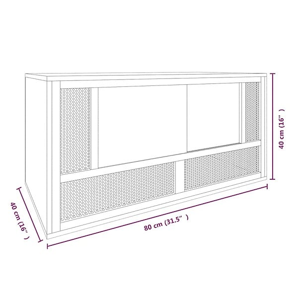 VIDAXL - vidaXL Terrarium Bois d'ingénierie 80x40x40 cm - large