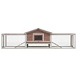 VIDAXL - vidaXL Clapier Moka 310x70x87 cm Pin massif et sapin - vignette