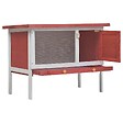 VIDAXL - vidaXL Clapier d'extérieur 1 niveau Rouge Bois - vignette