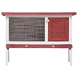 VIDAXL - vidaXL Clapier d'extérieur 1 niveau Rouge Bois - vignette