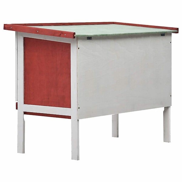 VIDAXL - vidaXL Clapier d'extérieur 1 niveau Rouge Bois - large