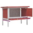 VIDAXL - vidaXL Clapier d'extérieur 1 niveau Rouge Bois - vignette