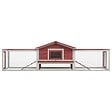 VIDAXL - vidaXL Clapier Rouge 310x70x87 cm Pin massif et sapin - vignette